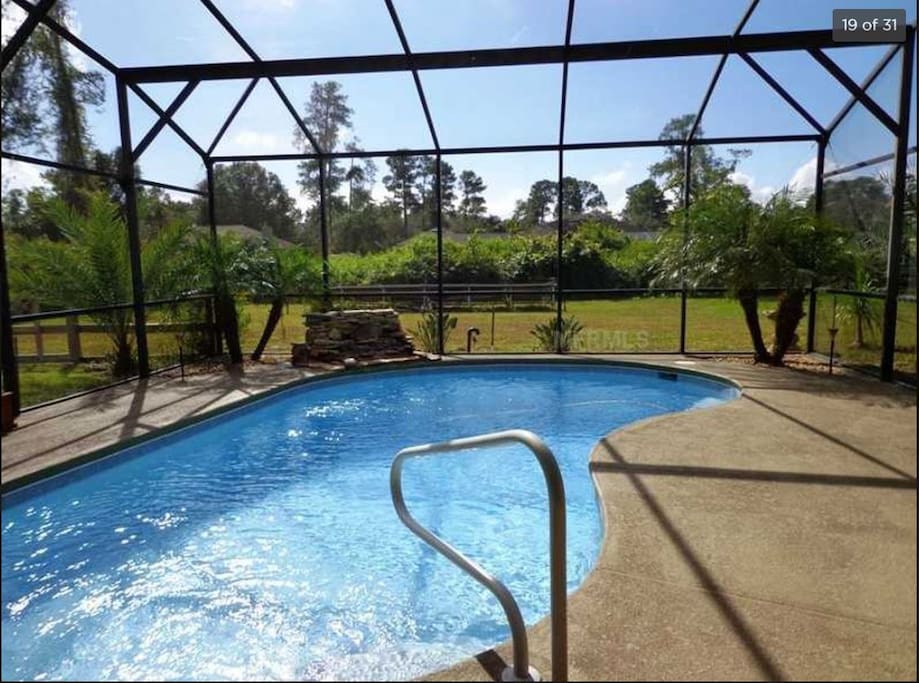 Swimming pool enclosed