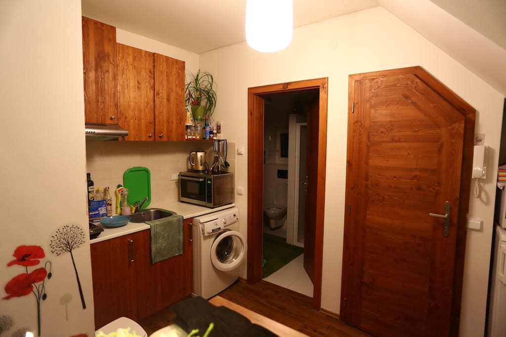 Kitchen and bathroom