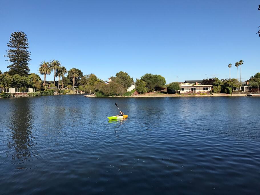 Kayak through the lagoons