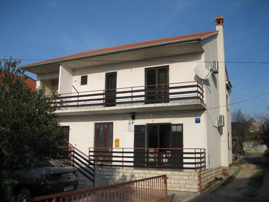 View of the house with apartments on the ground floor and first floor