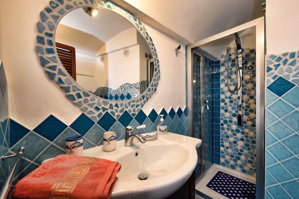The finely restored bathroom