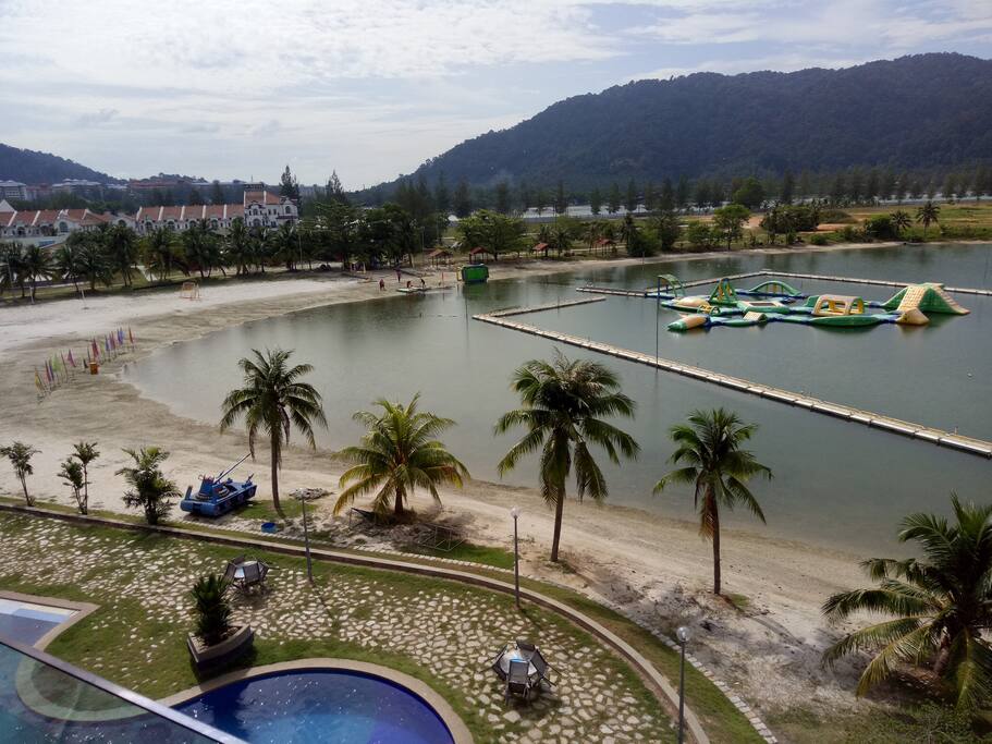 Lagoon and Man Made Beach