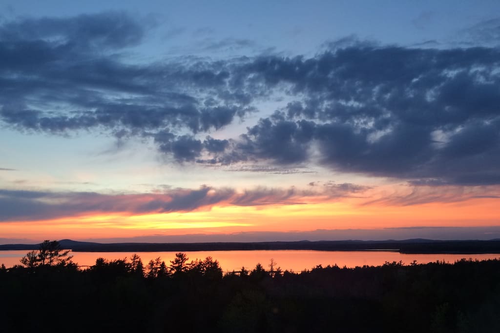Dramatic sunsets over Blue Hill Bay