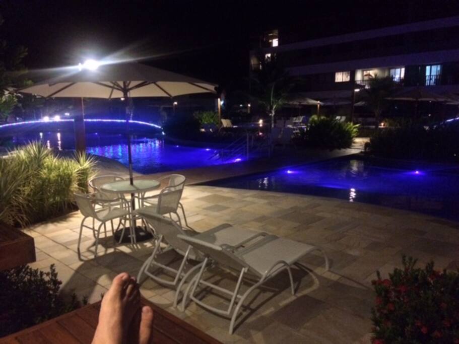 Vista da varanda do apartamento