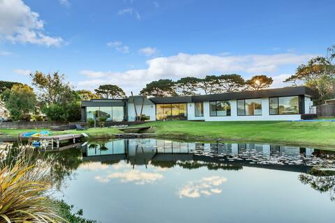 Lakehouse Estate is on 3 acres with private lake.