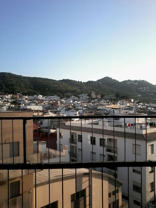 View from balcony of the village and mountains