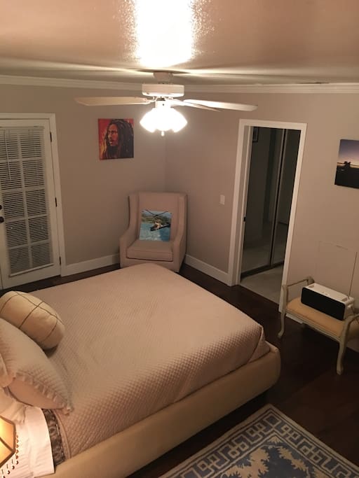 Room from bathroom view.