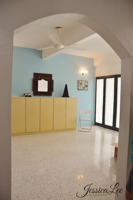 Spacious Front Hall for luggage or family game time.