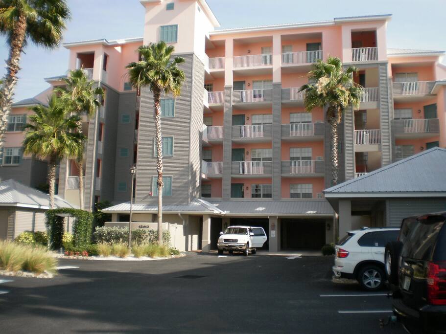 Just come on up on the elevator. Garage parking available for this unit!