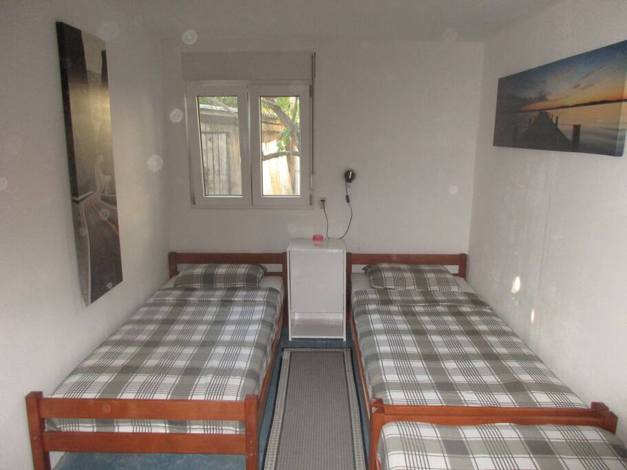 Guest room, 3 single beds, 2 wardrobes