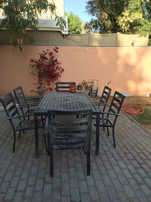 Outside dining area