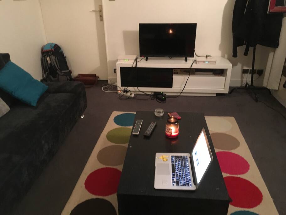 Internet box, good TV and the sofa