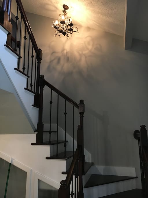staircase to loft bedroom