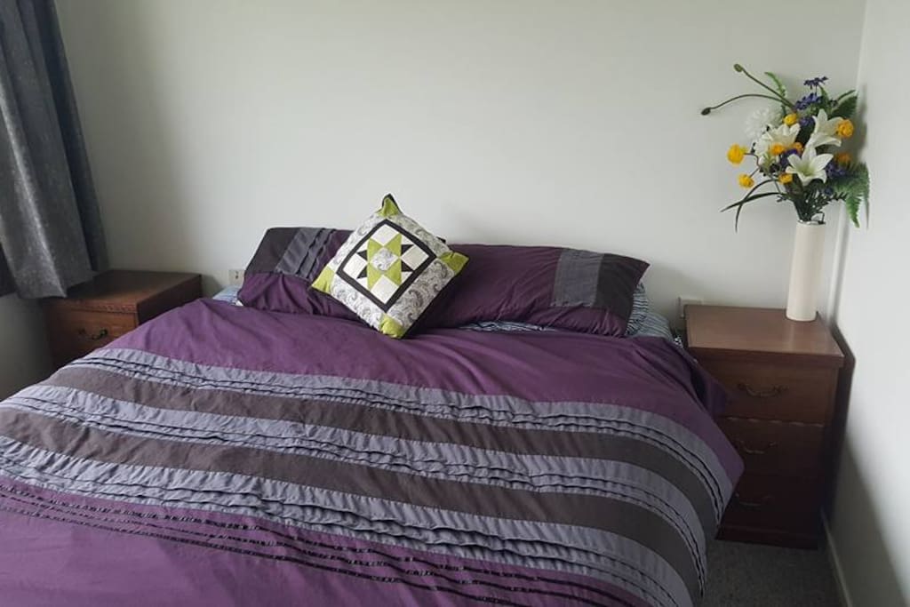 King size bed,A very light room but warm.