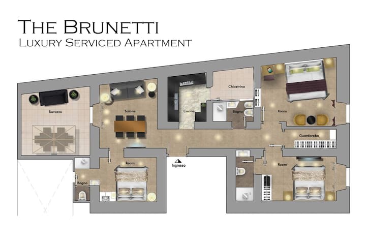 The Brunetti – Luxury Serviced 3Bd 3Ba Apartment gallery image 5