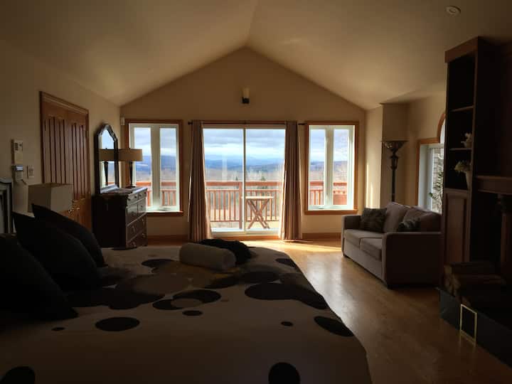 Master bedroom with deck