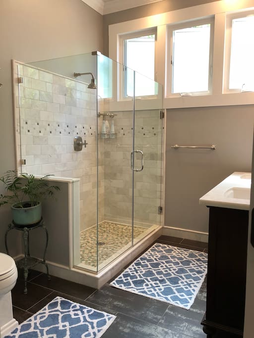 Shower in private bathroom