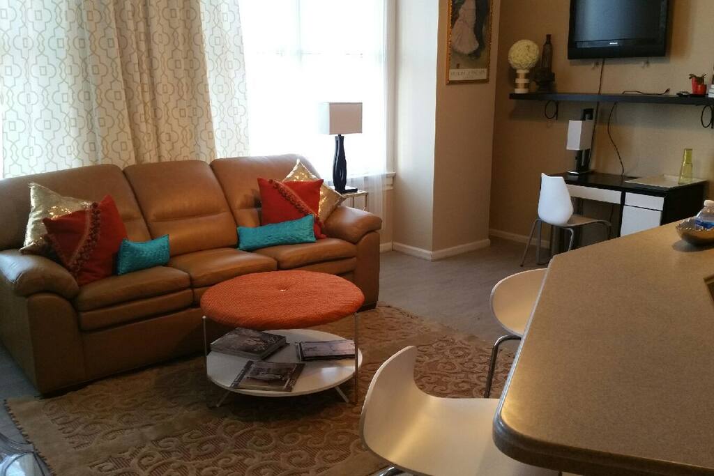 Living Area featuring Full Sized Sofa Bed