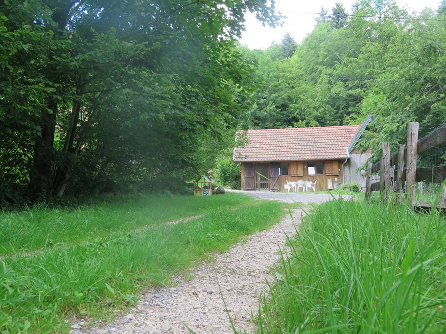 Chemin d'accès au gîte