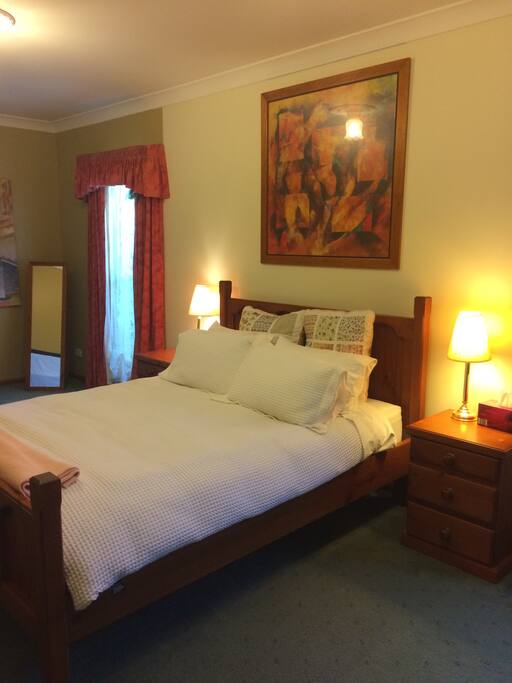 The bed.