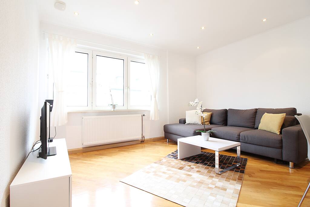 The comfortable couch is the ideal place to relax.
