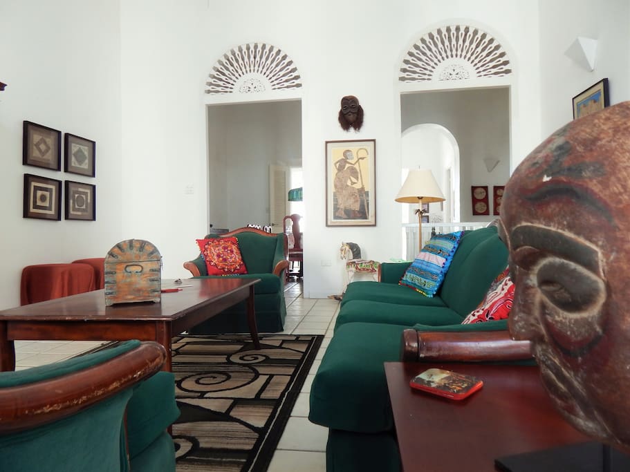Folk art in living room