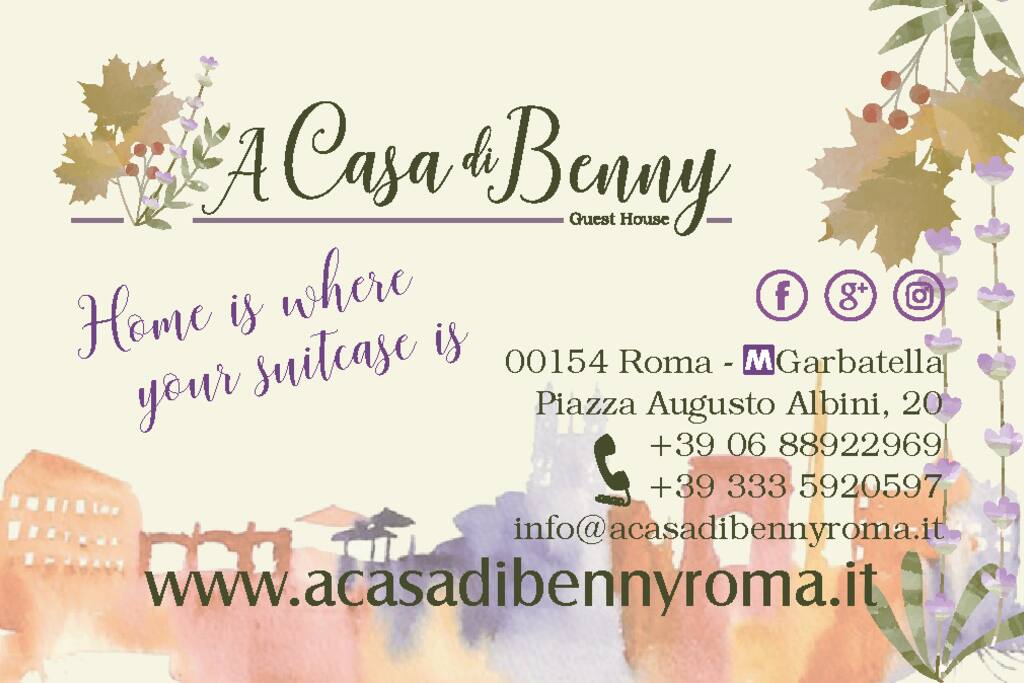 Bigliettino da Visita (Retro) Guest House "A Casa di Benny"