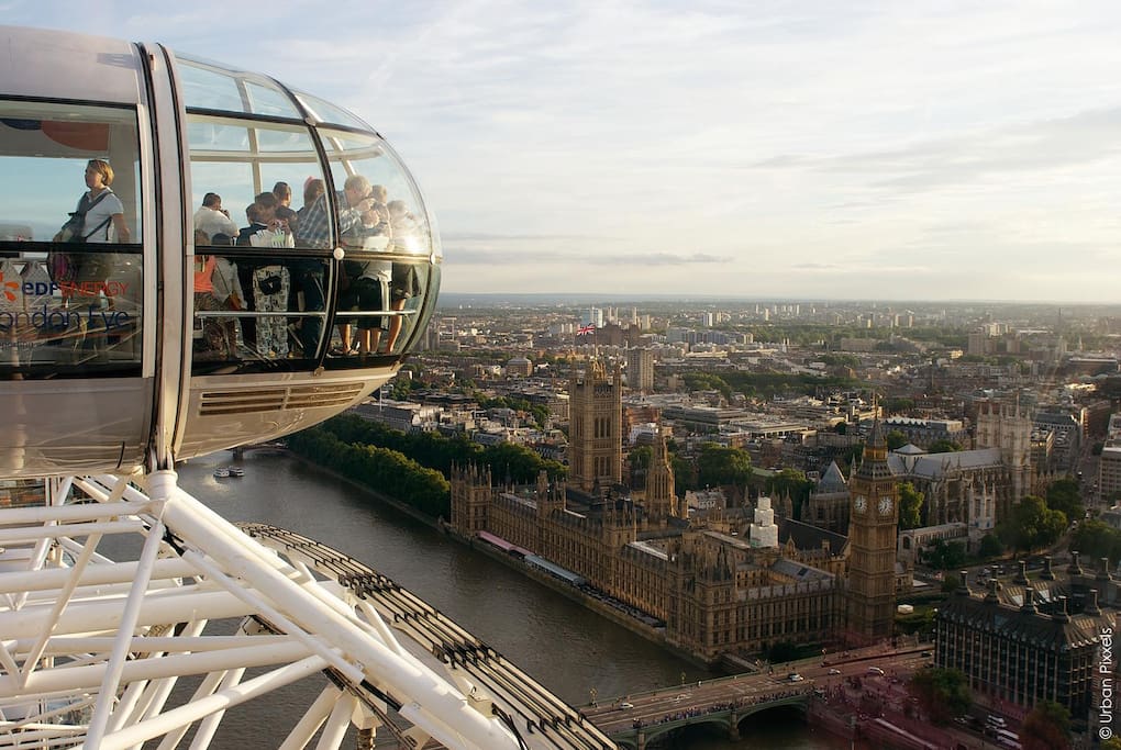 View from the London Eye (5 mins walking from the house)