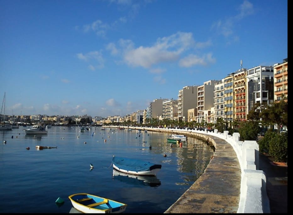 Location Photo. Apartment is 50 metres off the Strand Sliema.