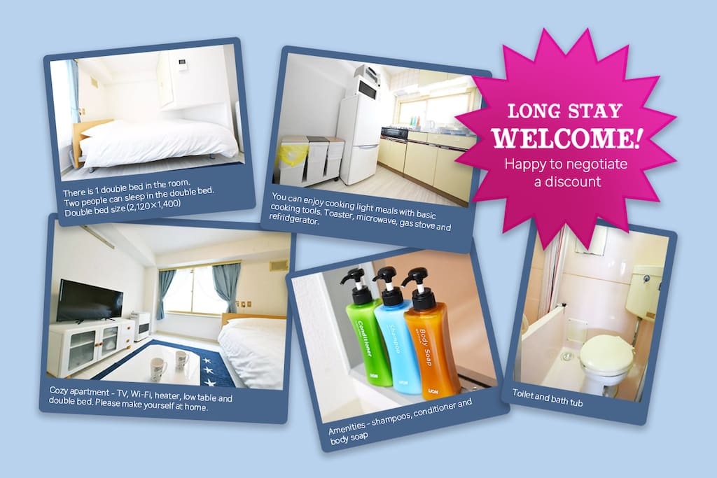 long stay welcome! happy to negotiate a discount