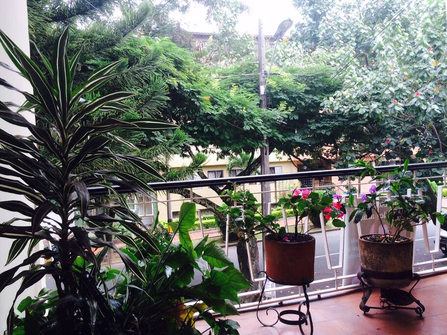 Balcony with street view