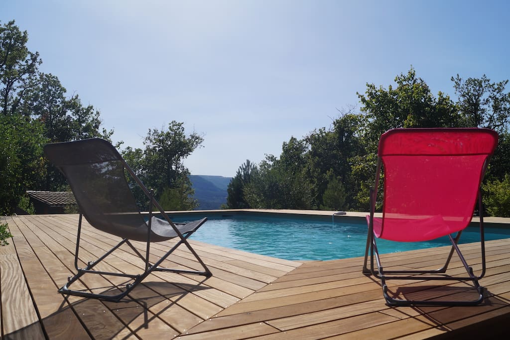 piscine vue collines