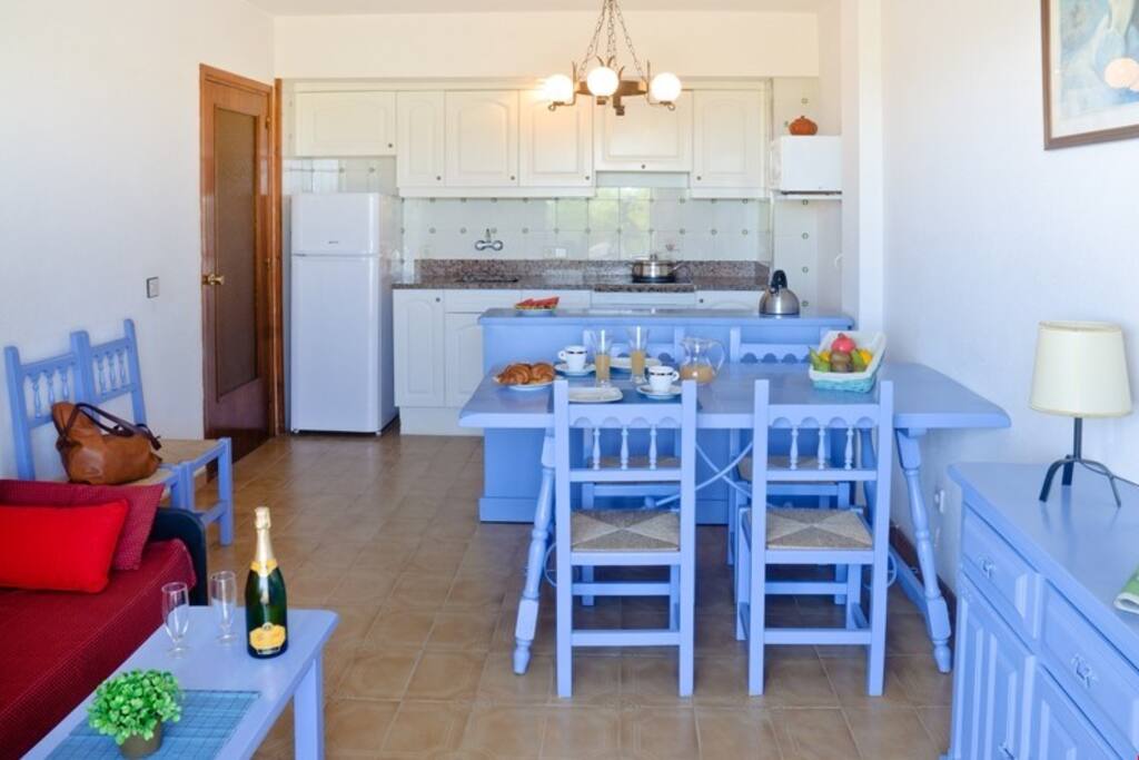 Reconnect with loved ones over a meal at the dining table.