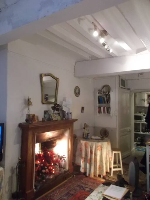 Mon living. Ne vous inquietez pas je parle le francais courement. Traditional English style.