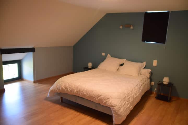 חדר גדול עם שני מושבים