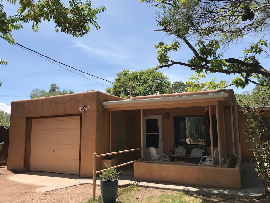 One car attached garage with washer and dryer for your private usage.