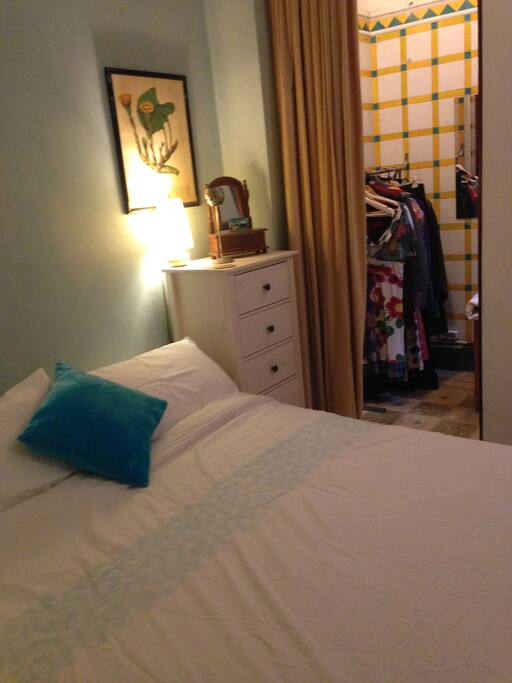 Adjacent wardrobe area