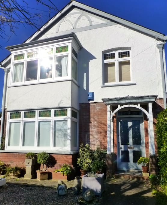 The front facade of Blueprint House