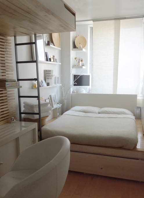 Most up-to-date photo of the room! Great Lighting all day and plenty of storage space :)