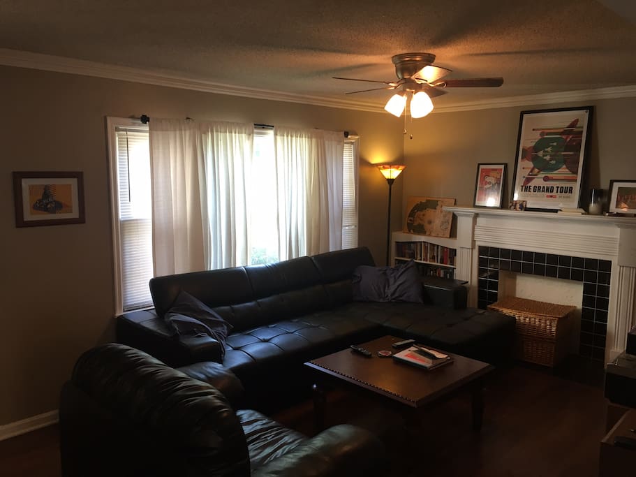 Large couch and chair in main living room