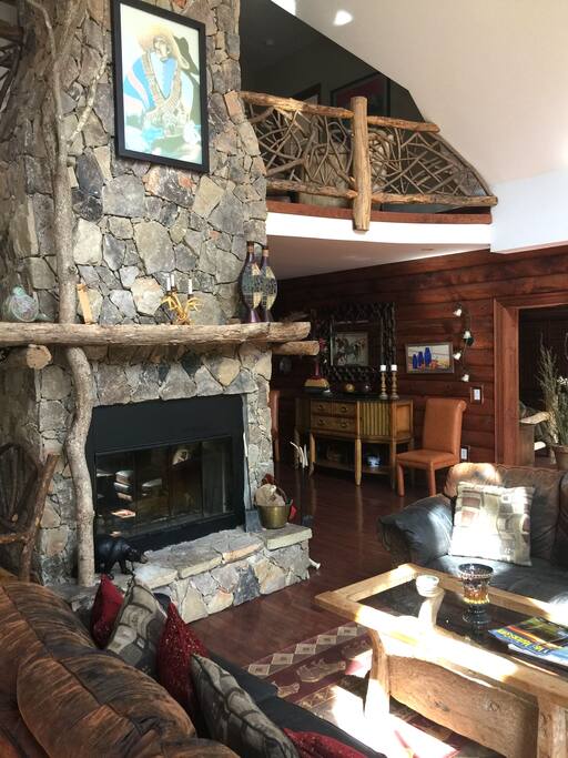 Fireplace in the living area