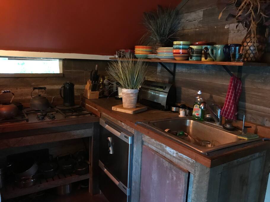 All of the recycled materials including the wood was personally salvaged and re-purposed by myself.