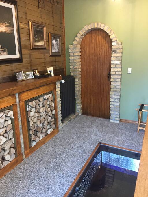 Aquarium in the floor.