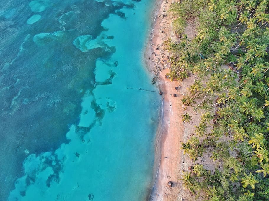 Drone shot of Coson Beach