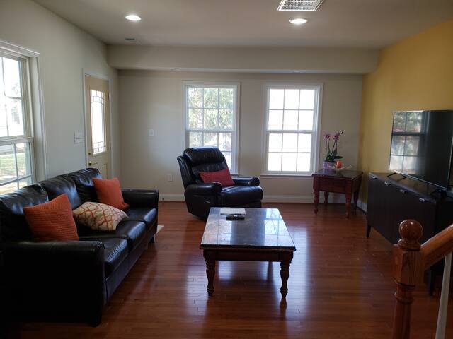 Spacious Bedroom with Living Space