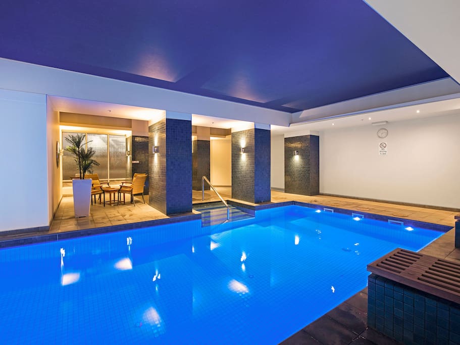 Excape to the indoor heated pool