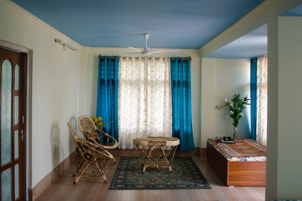 Seating area with a Diwan-cum-bed