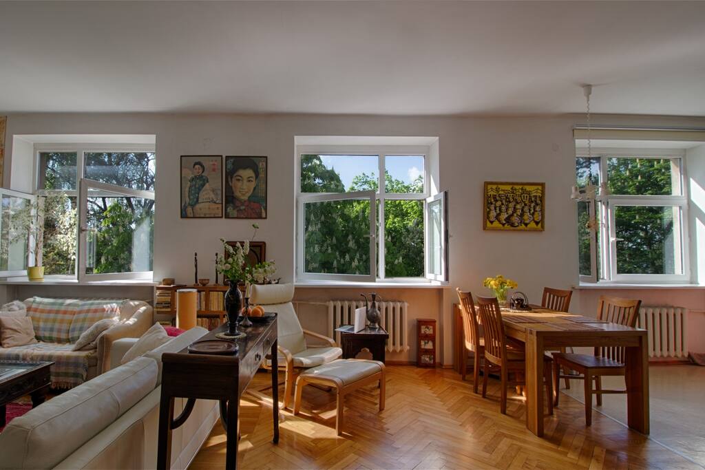 bright and sunny living room