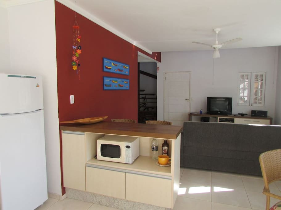 Sala e cozinha integradas