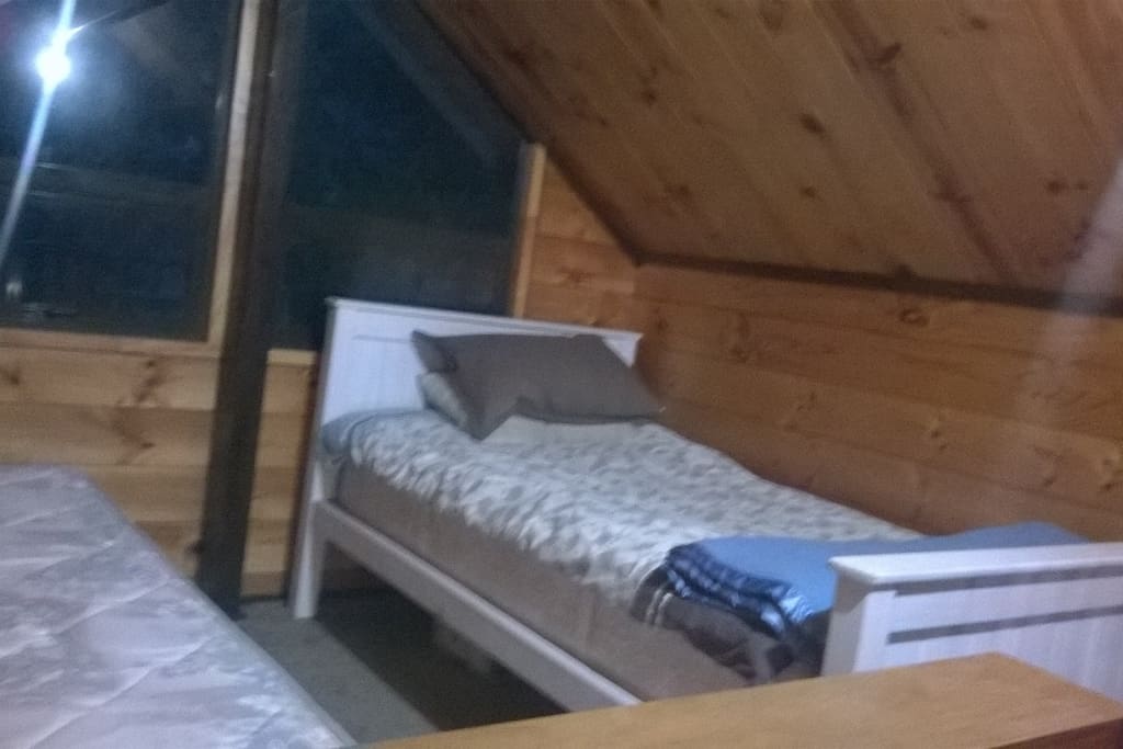 Your room - a King Single bed and spare mattresses for an extra guest - linen provided.